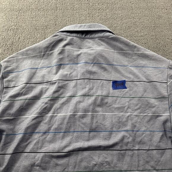Travis Mathew Polo Shirt Medium Striped Short Sleeve Golf Golfing Casual Men's - Picture 13 of 14